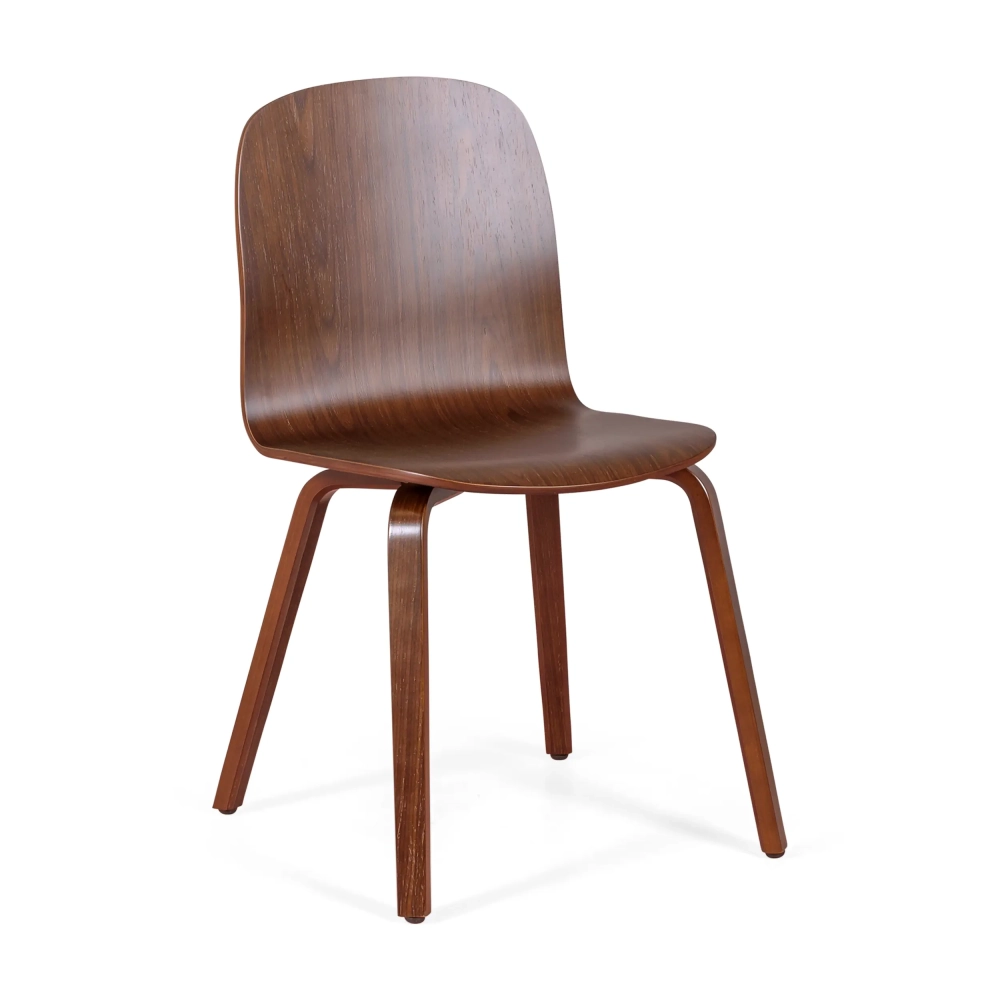 Chaise design Scandinave Hut en bois de noyer | Style scandinave élégant