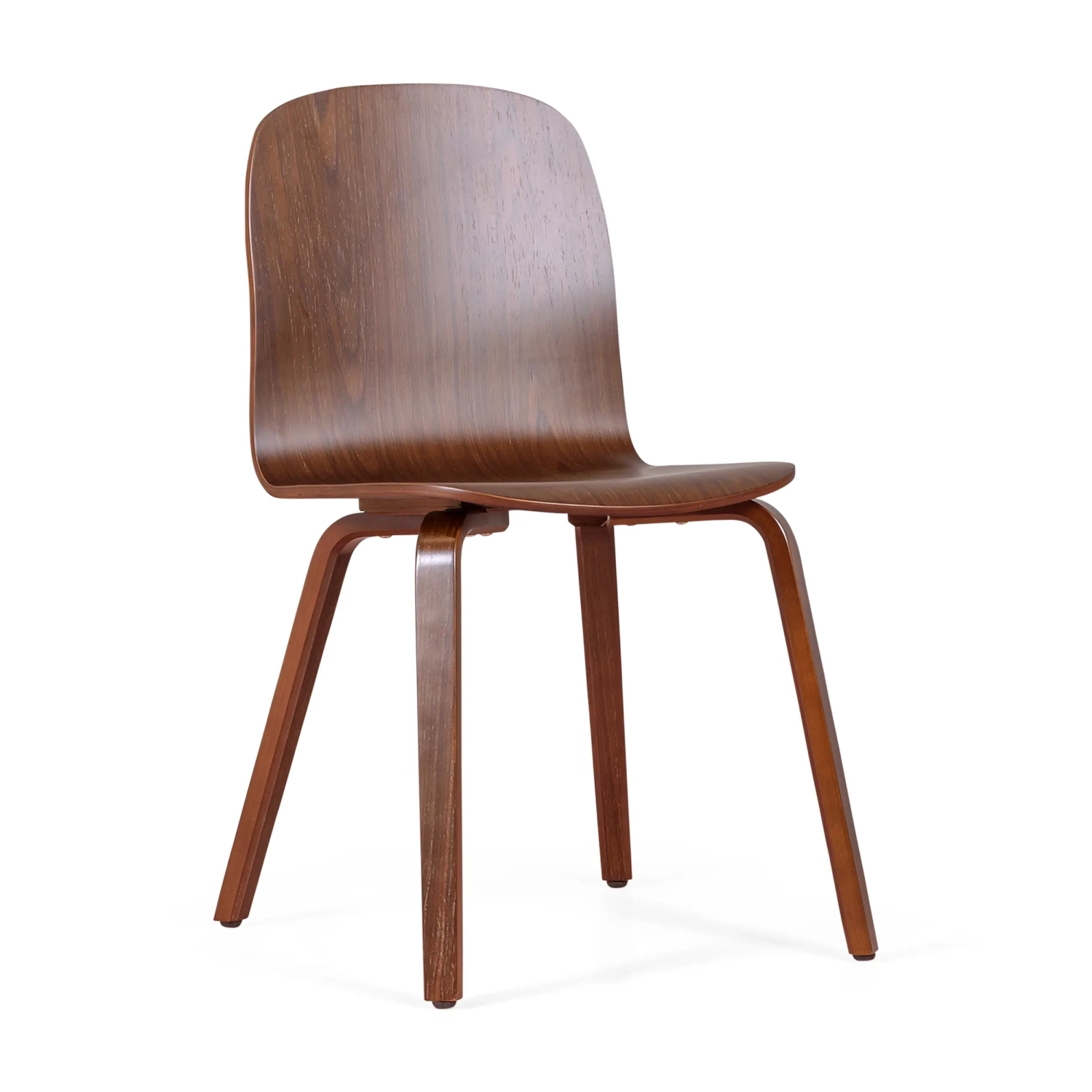 Design stoel Scandinavisch Hut in walnotenhout | Elegante Scandinavische stijl