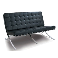 Réplica da cadeira de 2 lugares de Mies Van der Rohe Barcelona 