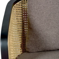 Sillón Leeds de Ratán Natural y Cojín de Algodón | Estilo Vintage Nórdico