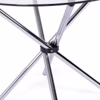 Table ronde en verre 80 cm | Design moderne pour cuisine et salle à manger