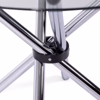 Table ronde en verre 80 cm | Design moderne pour cuisine et salle à manger