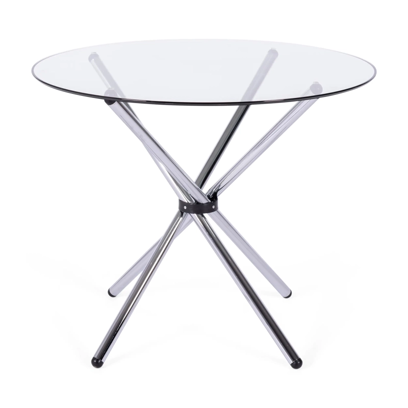 Round Glass Table 80 cm | Modern Design for Kitchen and Dining Room