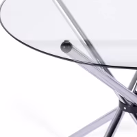Table ronde en verre 80 cm | Design moderne pour cuisine et salle à manger
