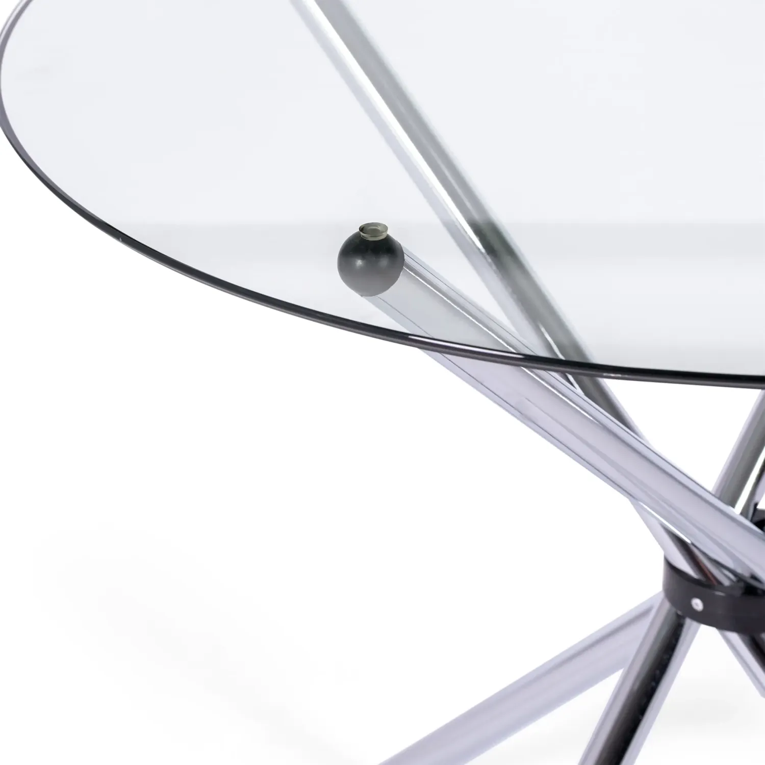 Table ronde en verre 80 cm | Design moderne pour cuisine et salle à manger