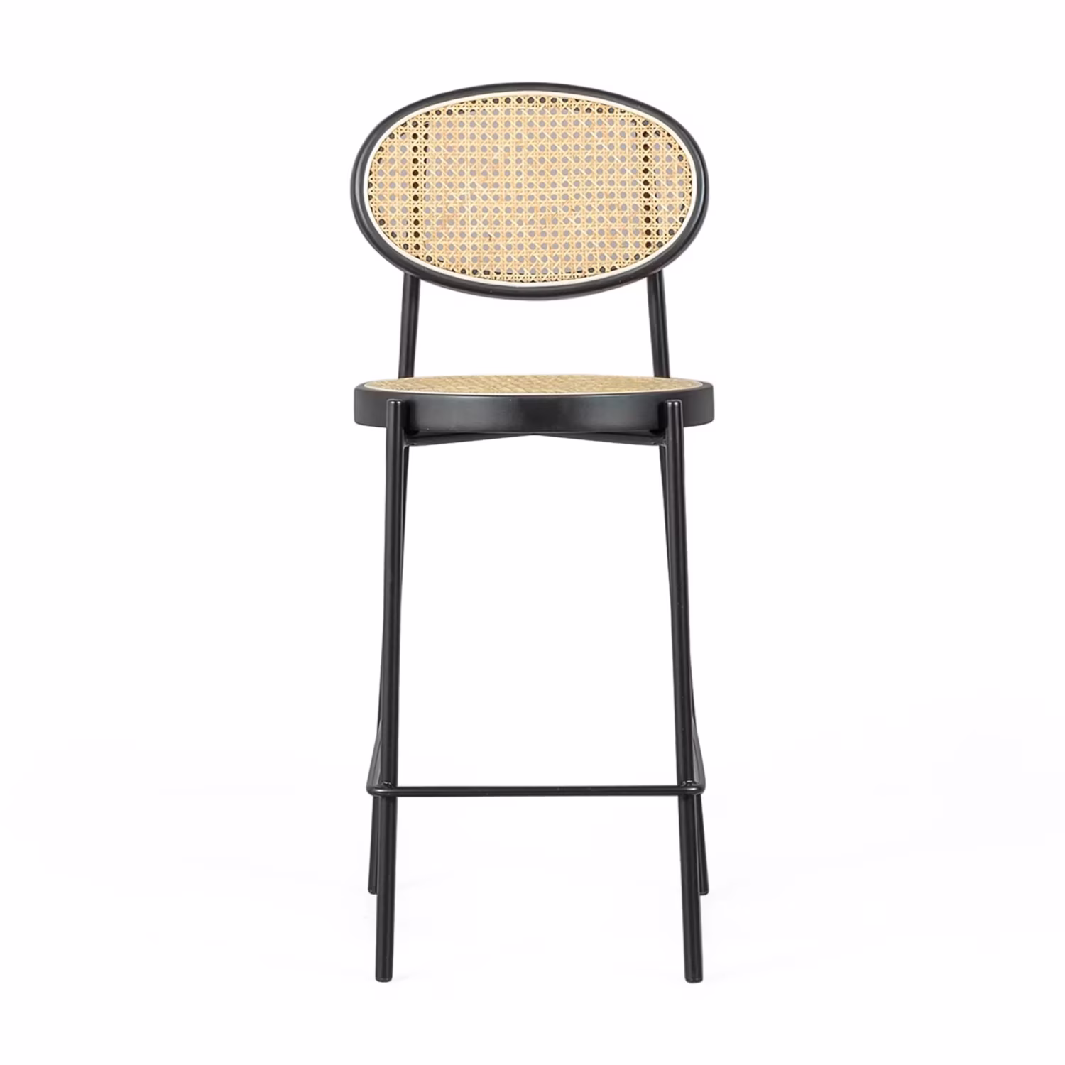Tabouret Bar vintage Preston en rotin naturel 65 cm - Meubles Concept