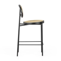 Tabouret Bar vintage Preston en rotin naturel 65 cm - Meubles Concept