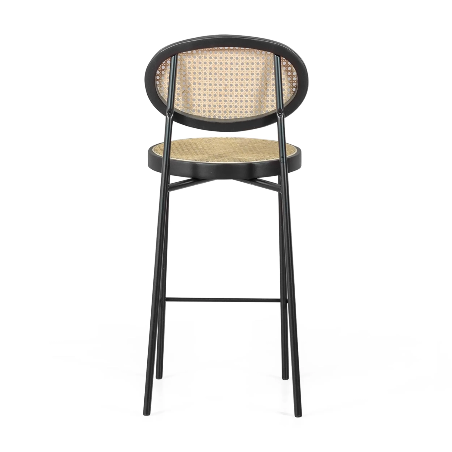 Stołek Vintage Bar Preston Rattan Naturalny 65 cm - Mobelarium