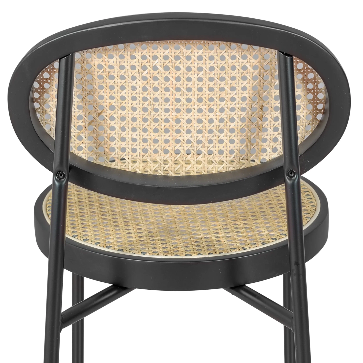 Barstoel Vintage Bar Preston Rotan, naturel 65 cm - Antiek Mobelarium
