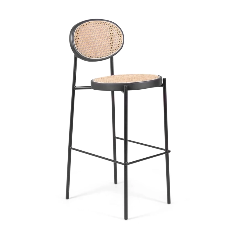 Jakkara Vintage Preston 75 cm | Luonnon rottinki ja musta runko