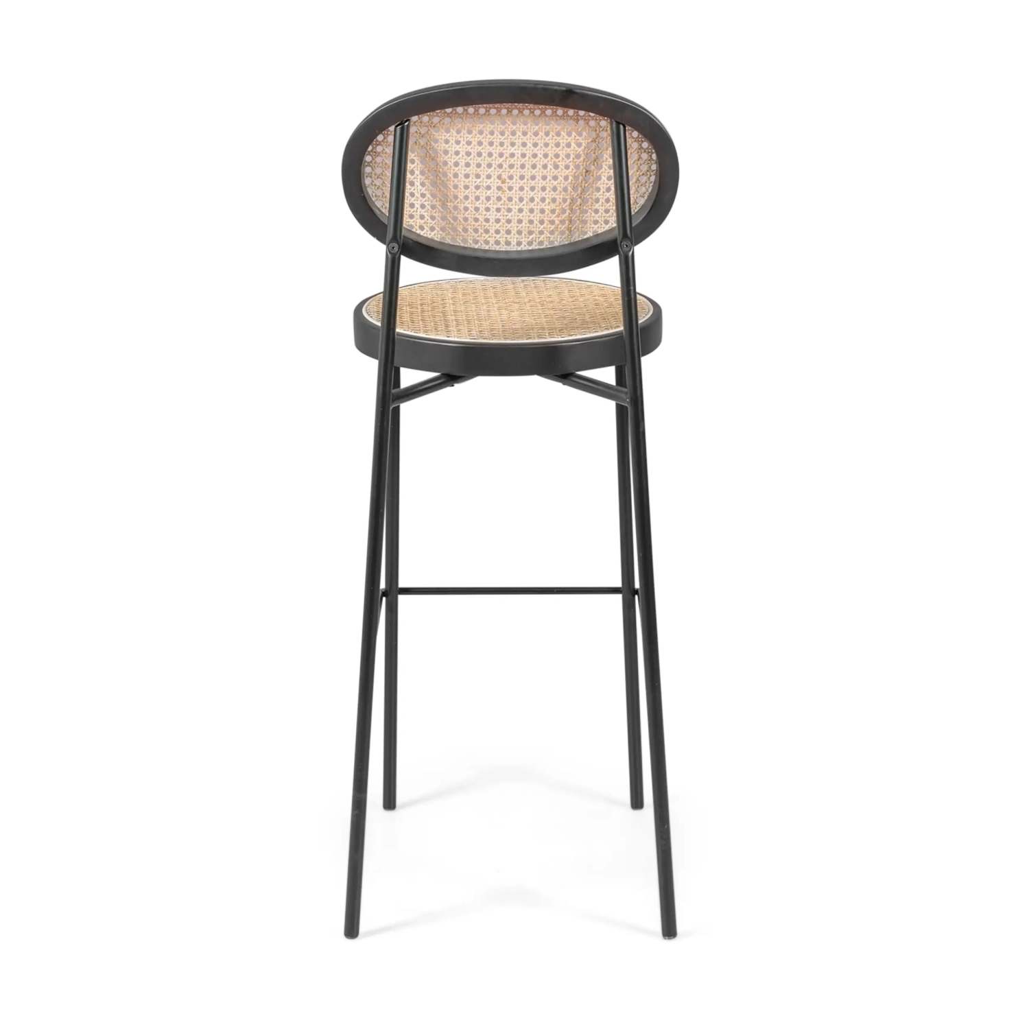 Barstol Vintage Preston 75 cm | Naturrotting och svart ram