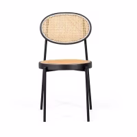 Pack 4 chaises Preston en rotin naturel | Design rétro et artisanal