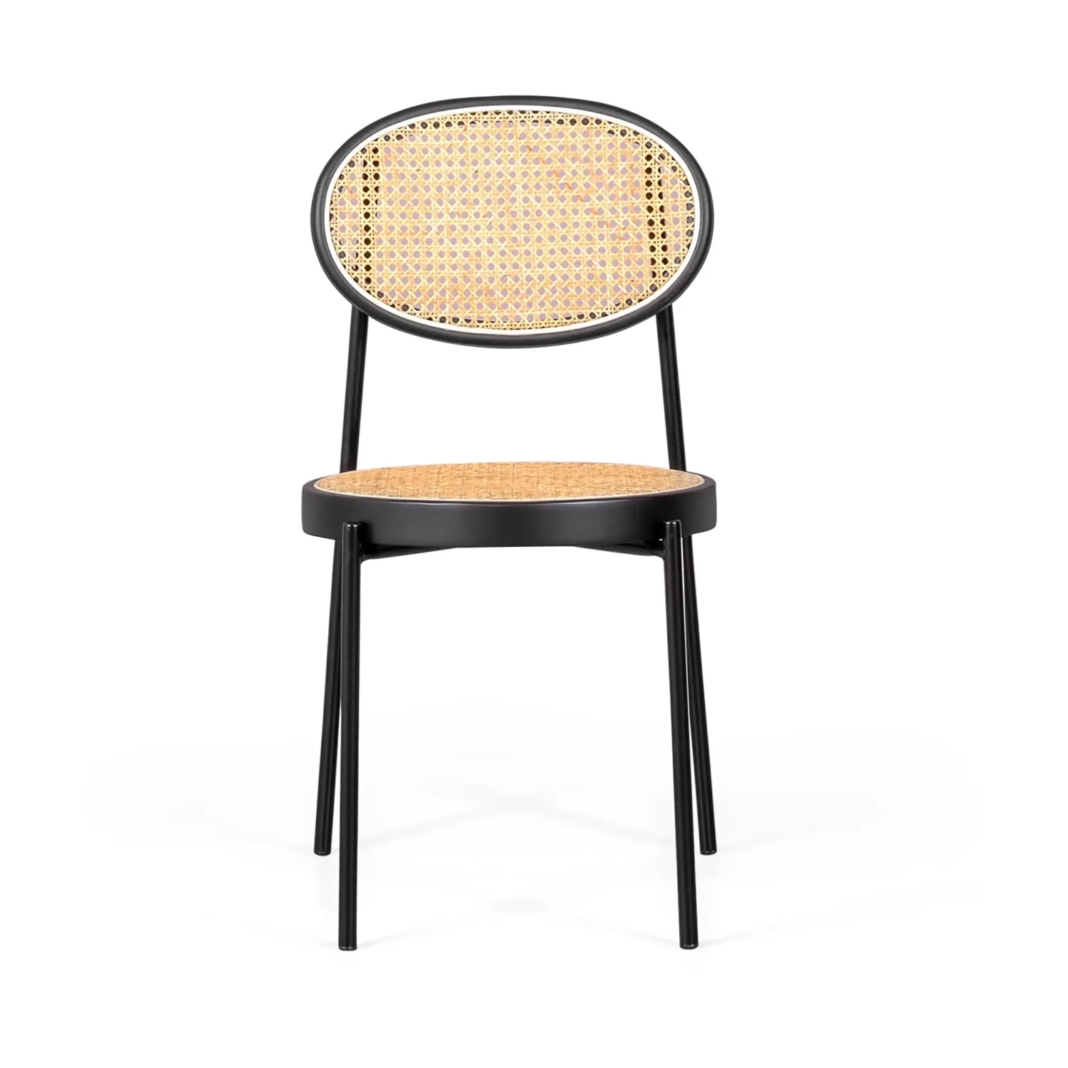Pack 4 chaises Preston en rotin naturel | Design rétro et artisanal