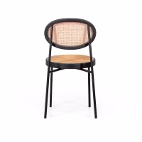 Pack 4 chaises Preston en rotin naturel | Design rétro et artisanal