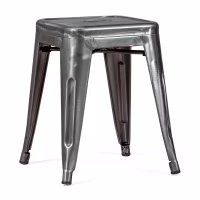Tabouret Métallique Bistro 45 cm | Style industriel empilable
