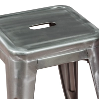 Barstol Metallic Bistro 45 cm | Industriell stil Stapelbar