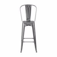 Tabouret Métallique avec dossier - Chaises et tabourets industriels