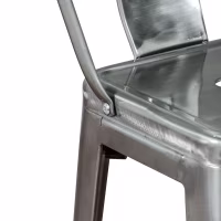 Tabouret Métallique avec dossier - Chaises et tabourets industriels