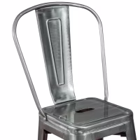 Tabouret Métallique avec dossier - Chaises et tabourets industriels
