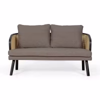 Canapé 2 places Loveseat Leeds en rotin naturel | Vintage Style Scandinave