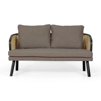 Sofa 2-osobowa Leeds z naturalnego rattanu | styl vintage Skandynawia