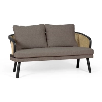 Canapé 2 places Loveseat Leeds en rotin naturel | Vintage Style Scandinave