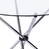 Mesa Redonda de Cristal 80 cm | Diseño Moderno para Cocina y Comedor