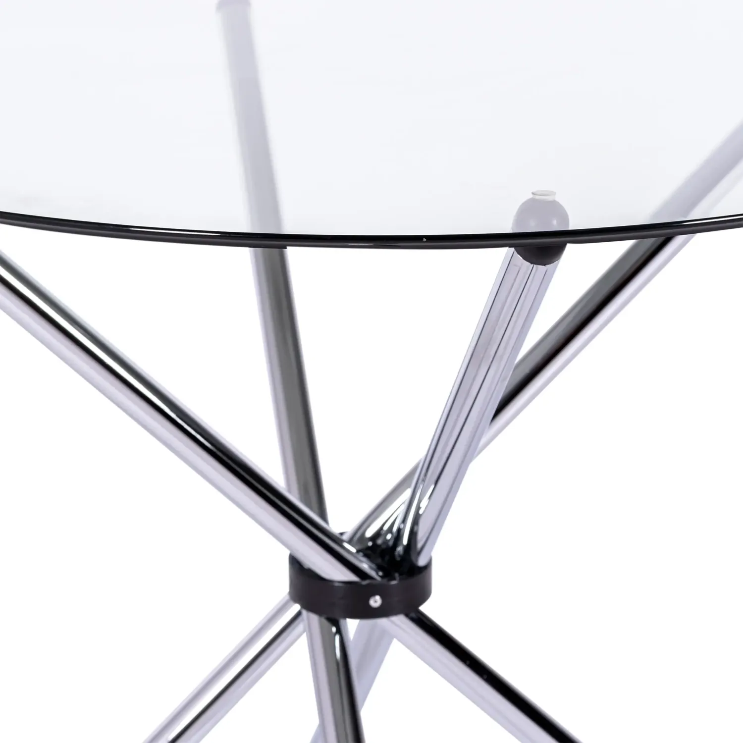 Table ronde en verre 80 cm | Design moderne pour cuisine et salle à manger
