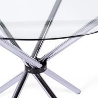 Round Glass Table 80 cm | Modern Design for Kitchen and Dining Room