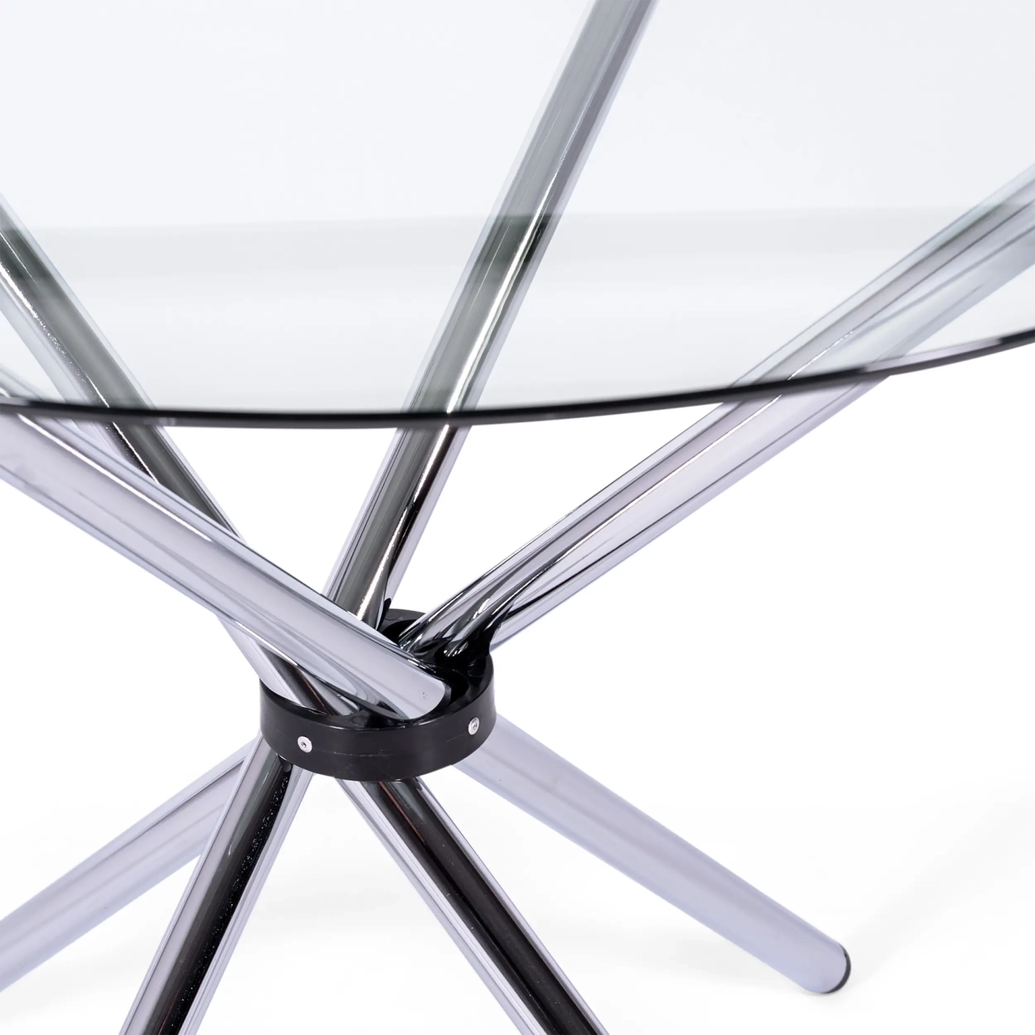 Kulatý skleněný stůl 80 cm | Moderní design do kuchyně a jídelny