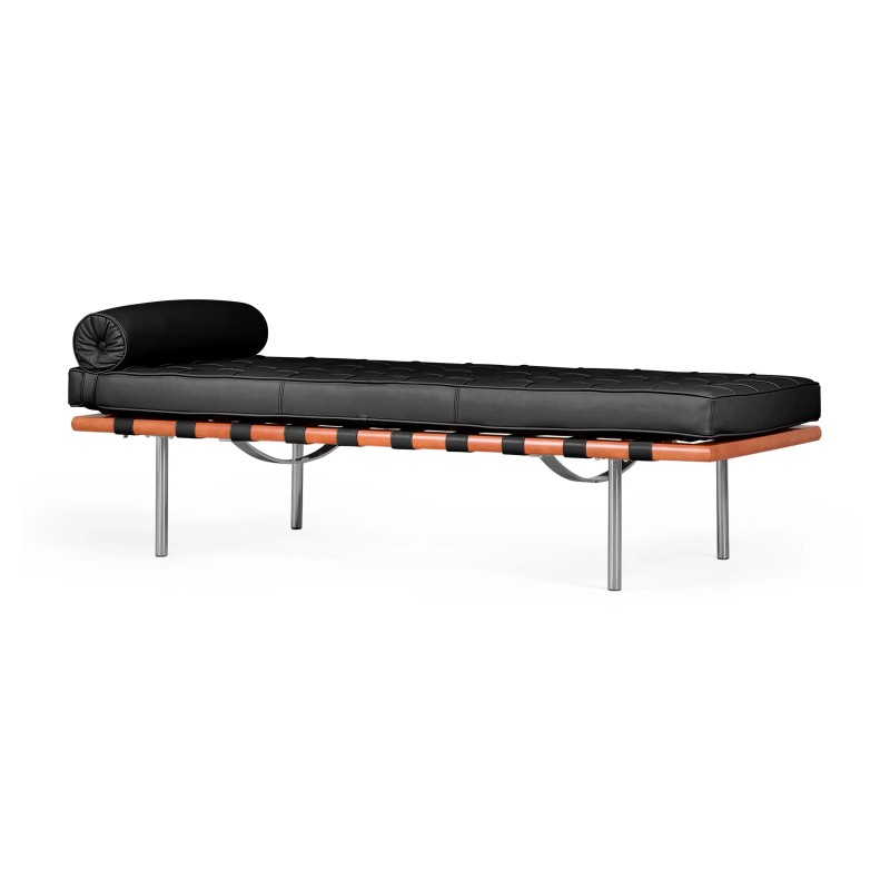 Réplica Daybed Barcelona Daybed em pele preta