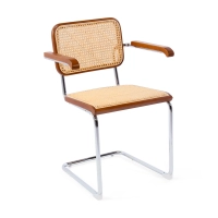 Cesca stoel met armleuningen - Rotan stoelen - Mobelarium