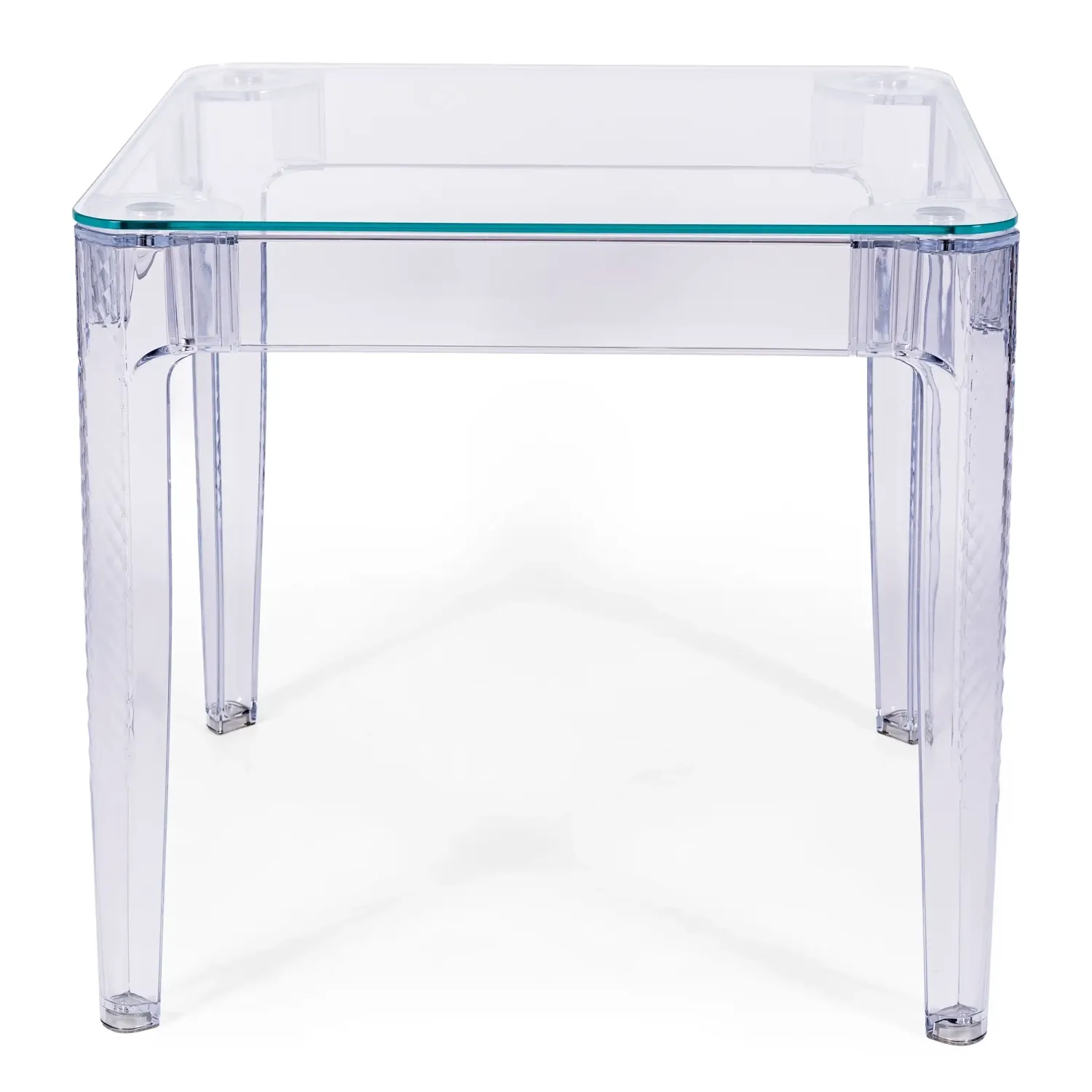 Ghost Square Dining Table 80 cm : Transparent Modern Design