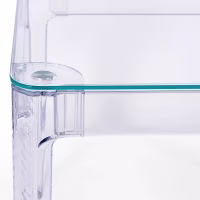 Ghost Square Dining Table 80 cm : Transparent Modern Design