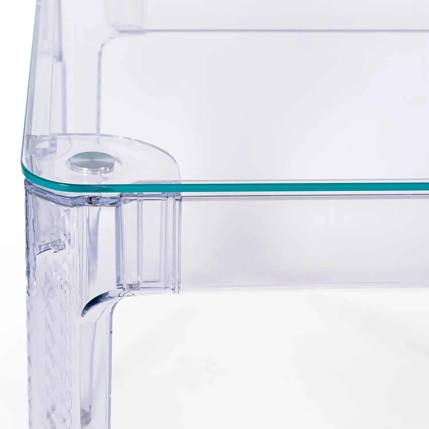 Ghost Square Dining Table 80 cm : Transparent Modern Design