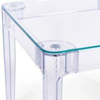 Čtvercový jídelní stůl Ghost 80 cm : transparentní moderní design