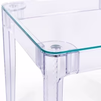 Ghost Square Dining Table 80 cm : Transparent Modern Design