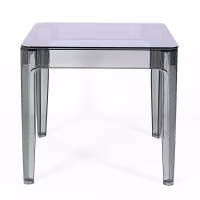 Ghost Square Dining Table 80 cm : Transparent Modern Design