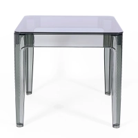 Tavolo da pranzo quadrato Ghost da 80 cm: design trasparente e moderno