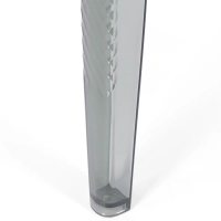 Čtvercový jídelní stůl Ghost 80 cm : transparentní moderní design