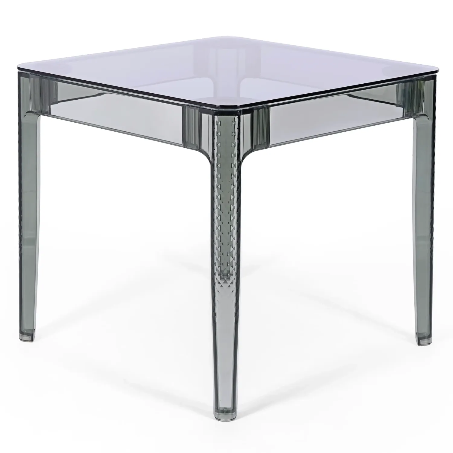 Ghost Square Dining Table 80 cm : Transparent Modern Design