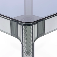 Mesa de jantar quadrada Ghost 80 cm : Design moderno transparente