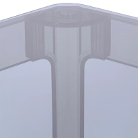 Čtvercový jídelní stůl Ghost 80 cm : transparentní moderní design