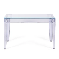 Ghost Rectangular Dining Table 120x80 cm | Transparent and Modern Design