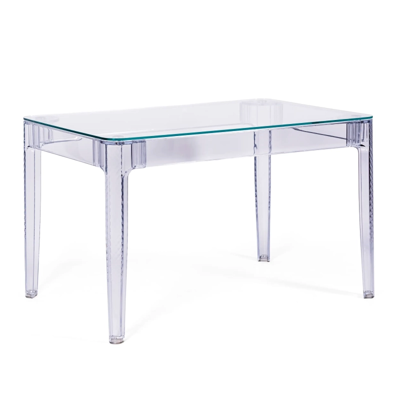 Ghost Rechteckiger Esstisch 120x80 cm | Transparentes und modernes Design
