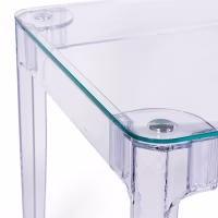 Ghost Table à manger rectangulaire 120x80 cm | Transparent et design moderne