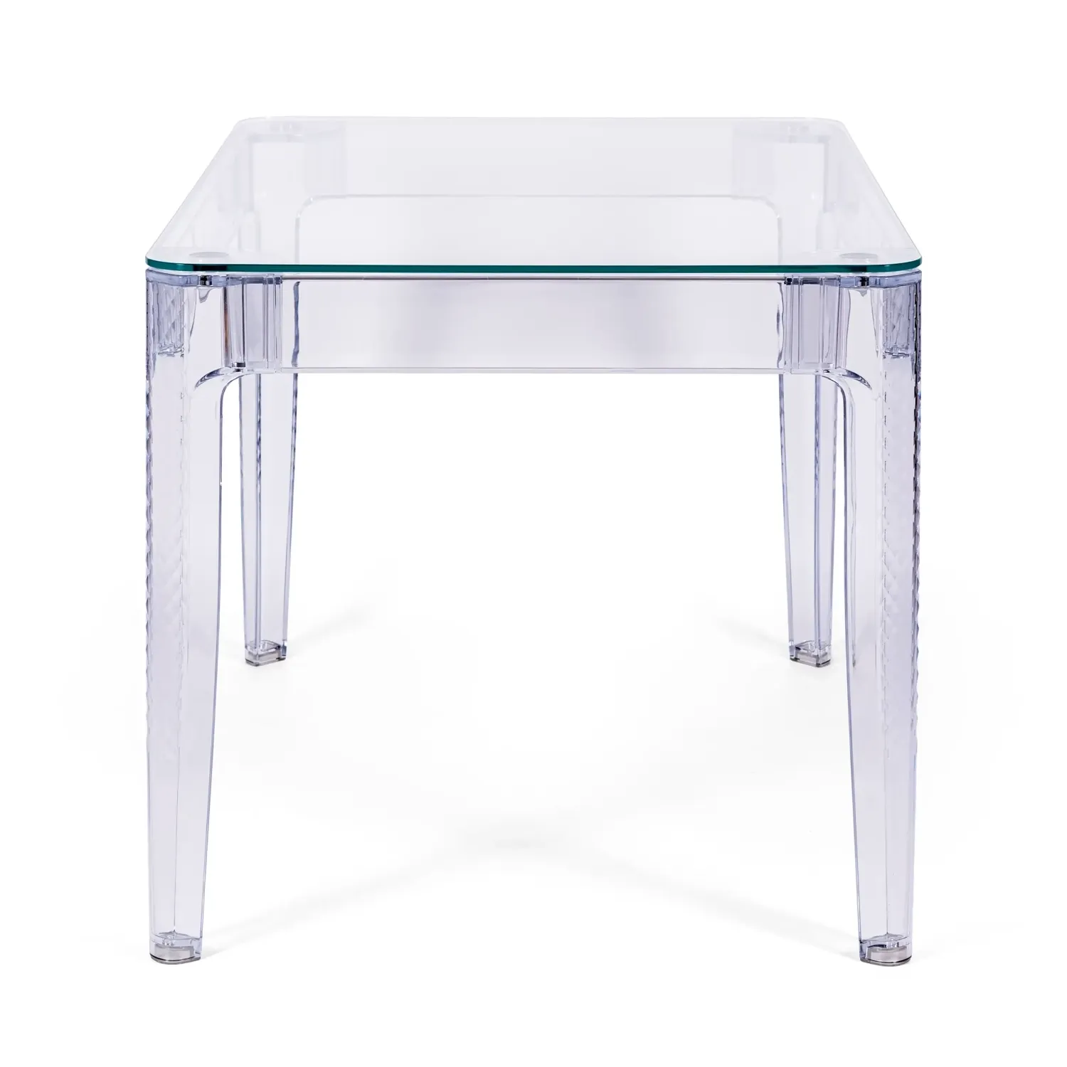 Ghost Table à manger rectangulaire 120x80 cm | Transparent et design moderne