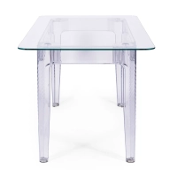 Jídelní stůl Ghost 140x80 cm | Moderní transparentní design