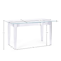 Ghost matbord 140x80 cm | Modern transparent design