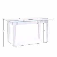 Ghost Dining Table 140x80 cm | Modern Transparent Design